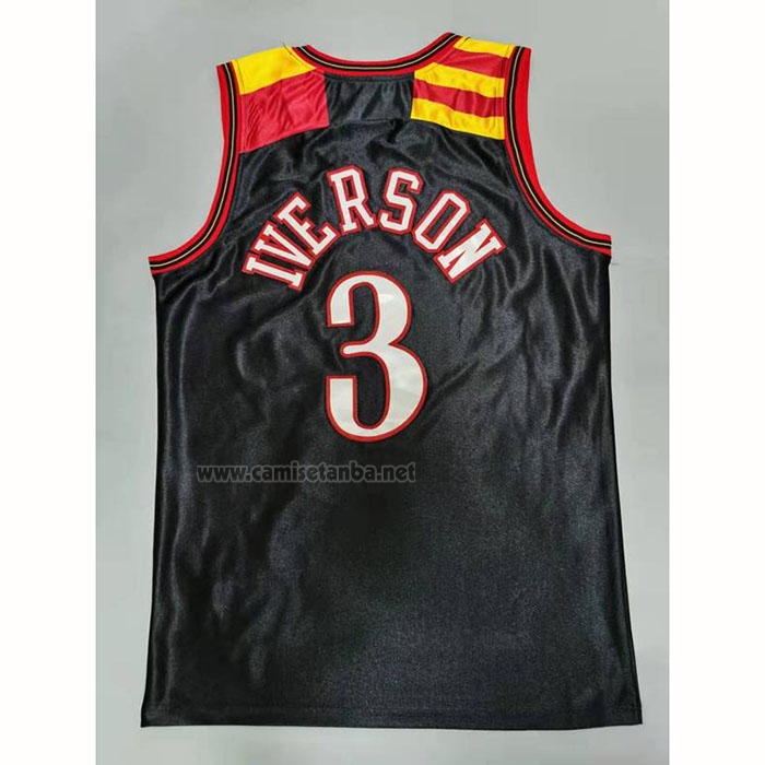 Camiseta Philadelphia 76ers Allen Iverson #3 Mitchell & Ness 2006 Negro
